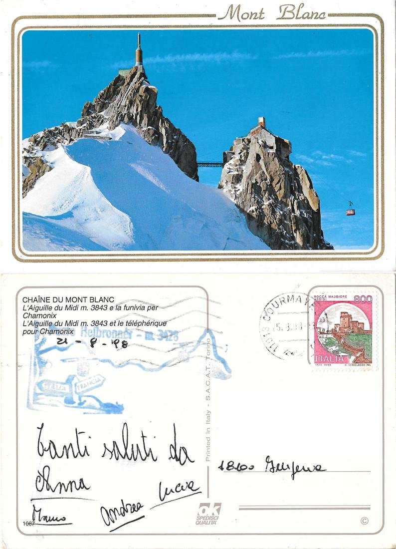 Mont Blanc (AO). L'Aguille du Midi e la funivia per …