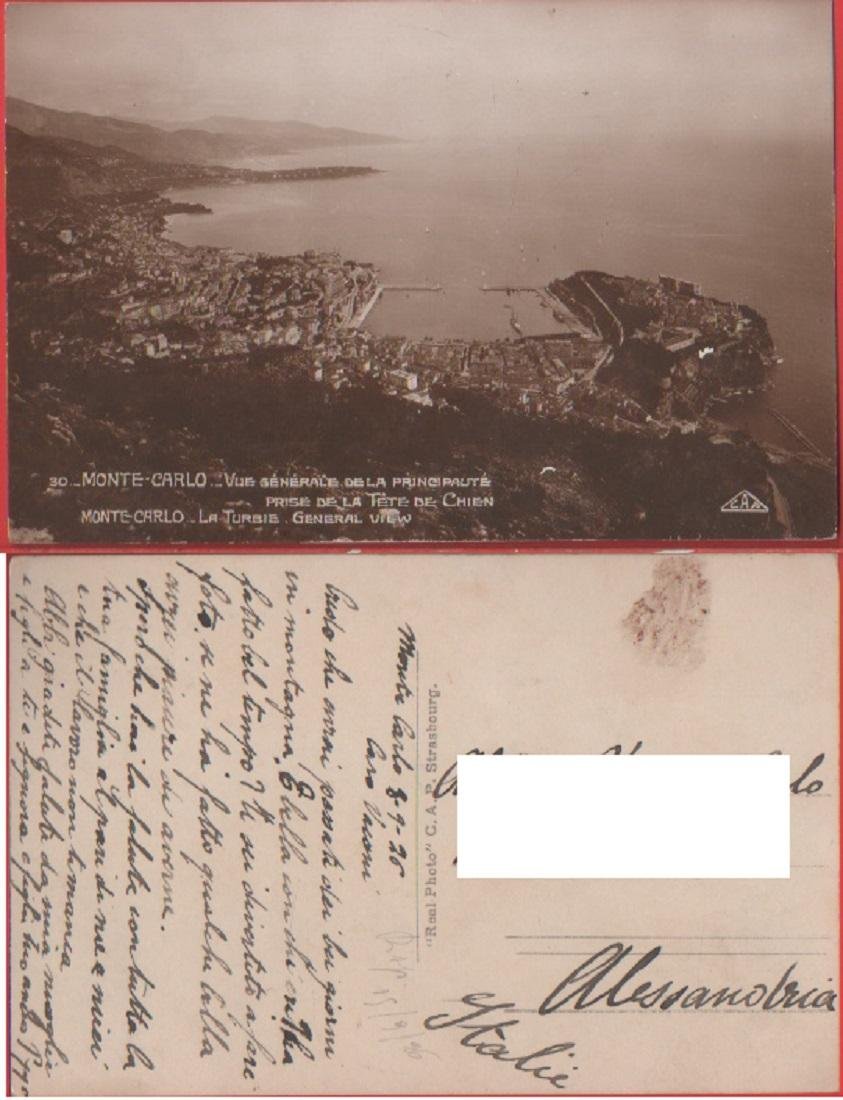 Monte Carlo. Vue generale da la Tete de Chien. Viaggiata …