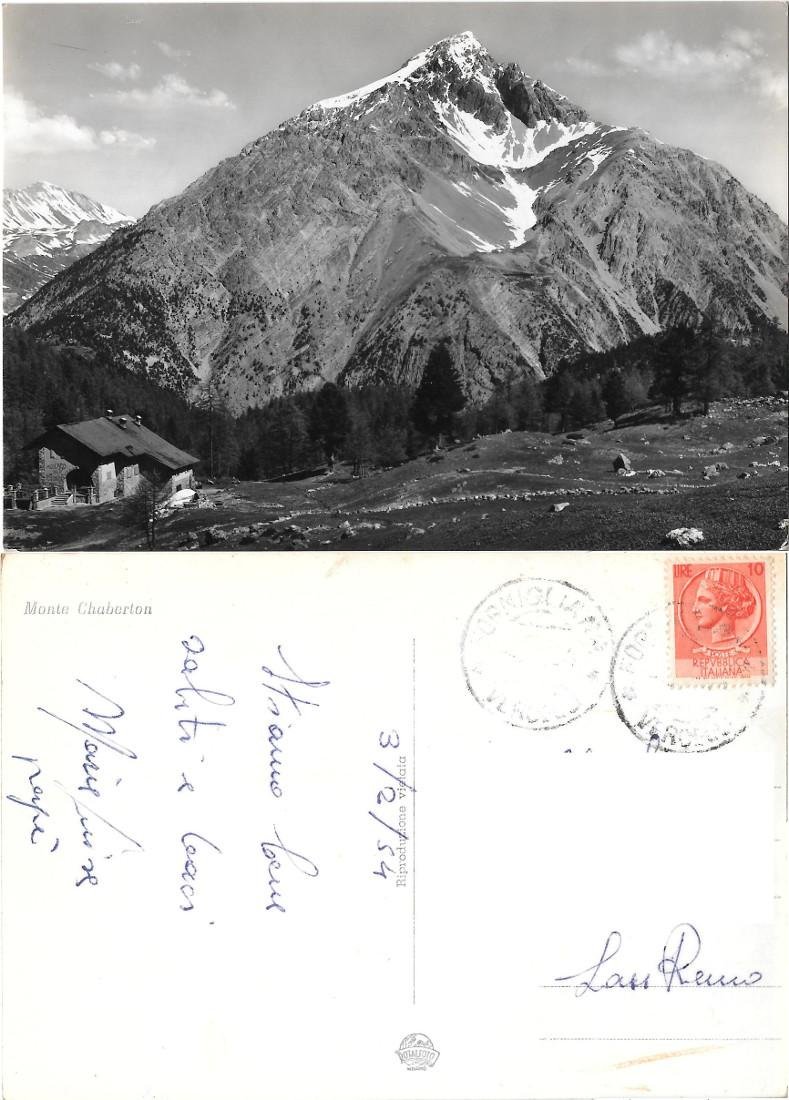Monte Chaberton (TO). Viaggiata 1954