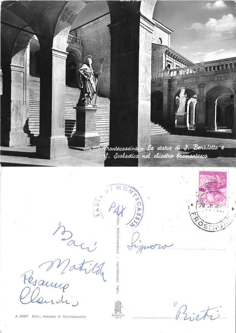 Montecassino. Le Statue di S. Benedetto e S. Scolastica. Ed. …