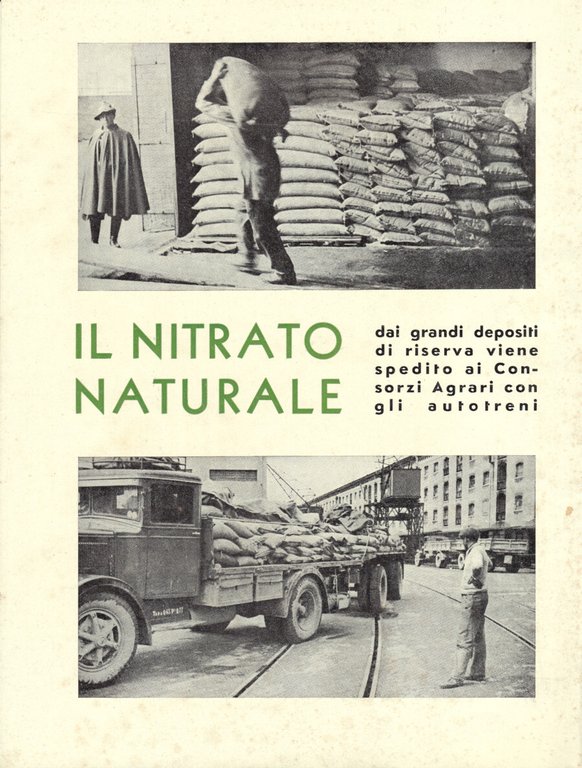 Montecatini prodotti per agricolture/Nitrato naturale. Advertising 1936