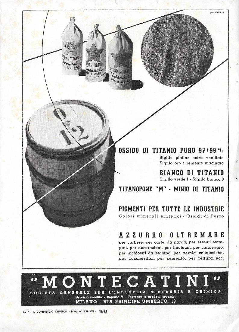 Montecatini. Società generale per l'Industria Mineraria e Chimica. Advertising 1938 | Immagine principale