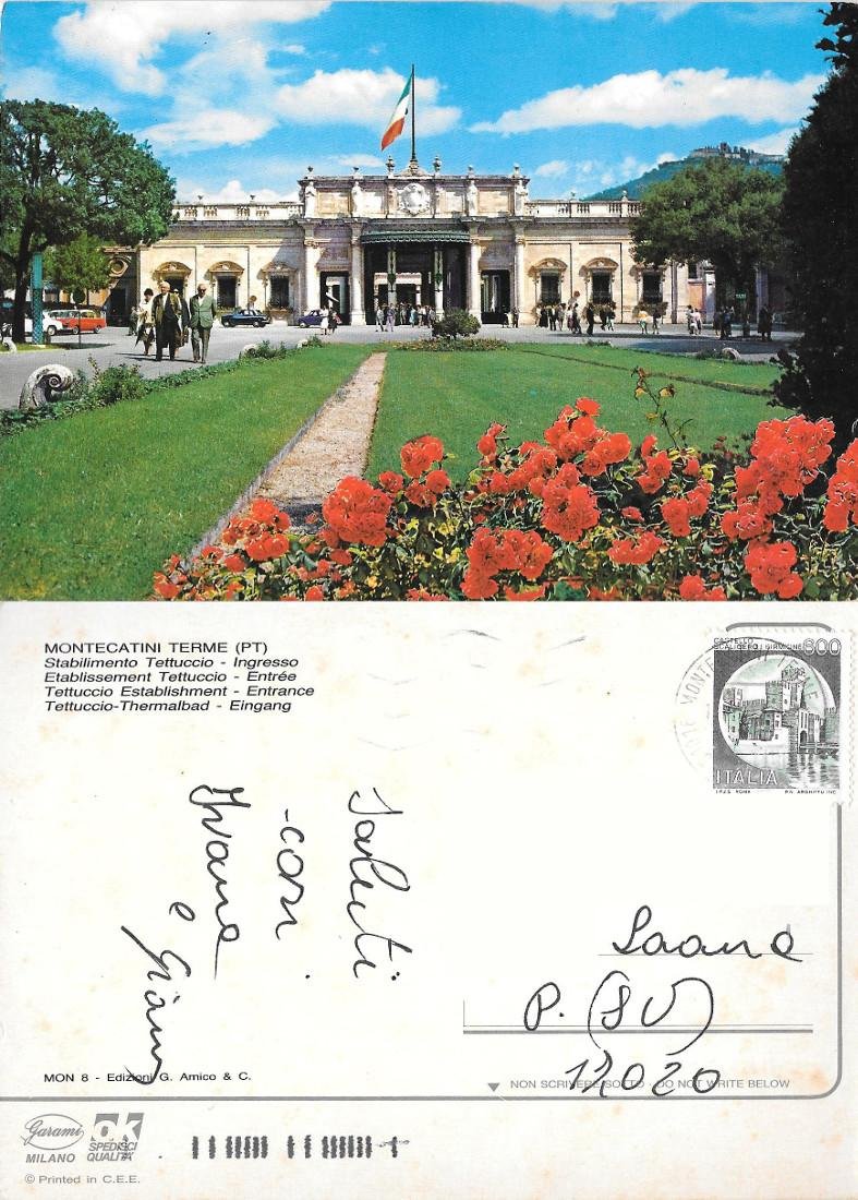 Montecatini Terme. Stabilimento Tettuccio. Ingresso. Viaggiata