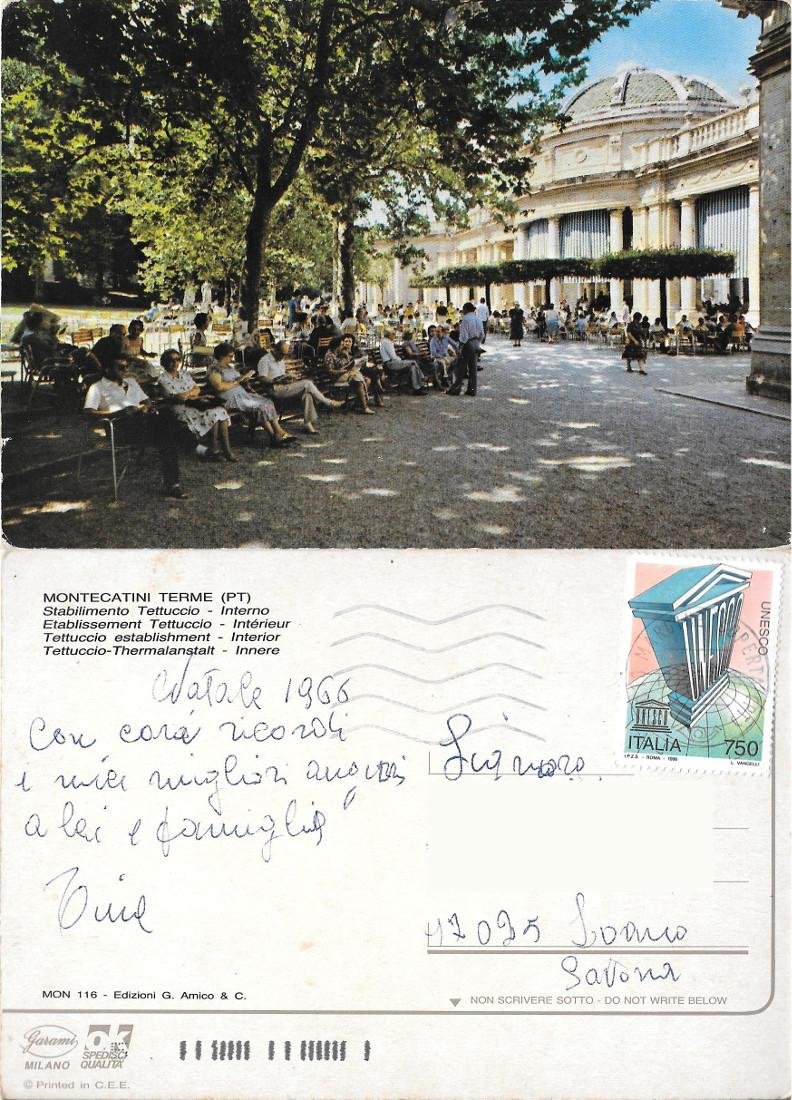 Montecatini Terme. Stabilimento Tettuccio. Interno. Animata. Viaggiata 1966