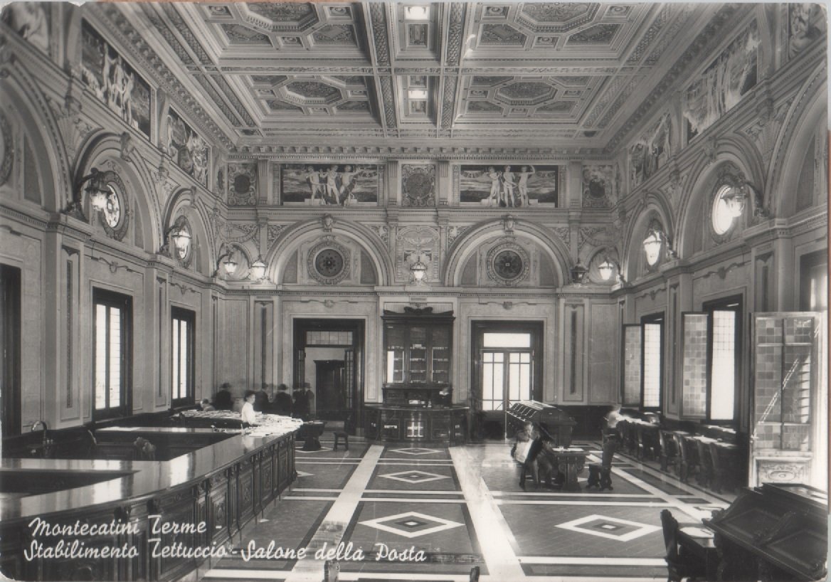 Montecatini terme. Stabilimento Tettutccio. Salone della Posta. Viaggiata 1960