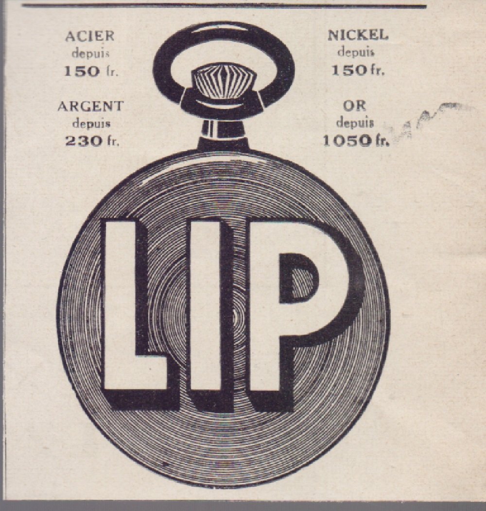 Montres LIP. Advertising 1926