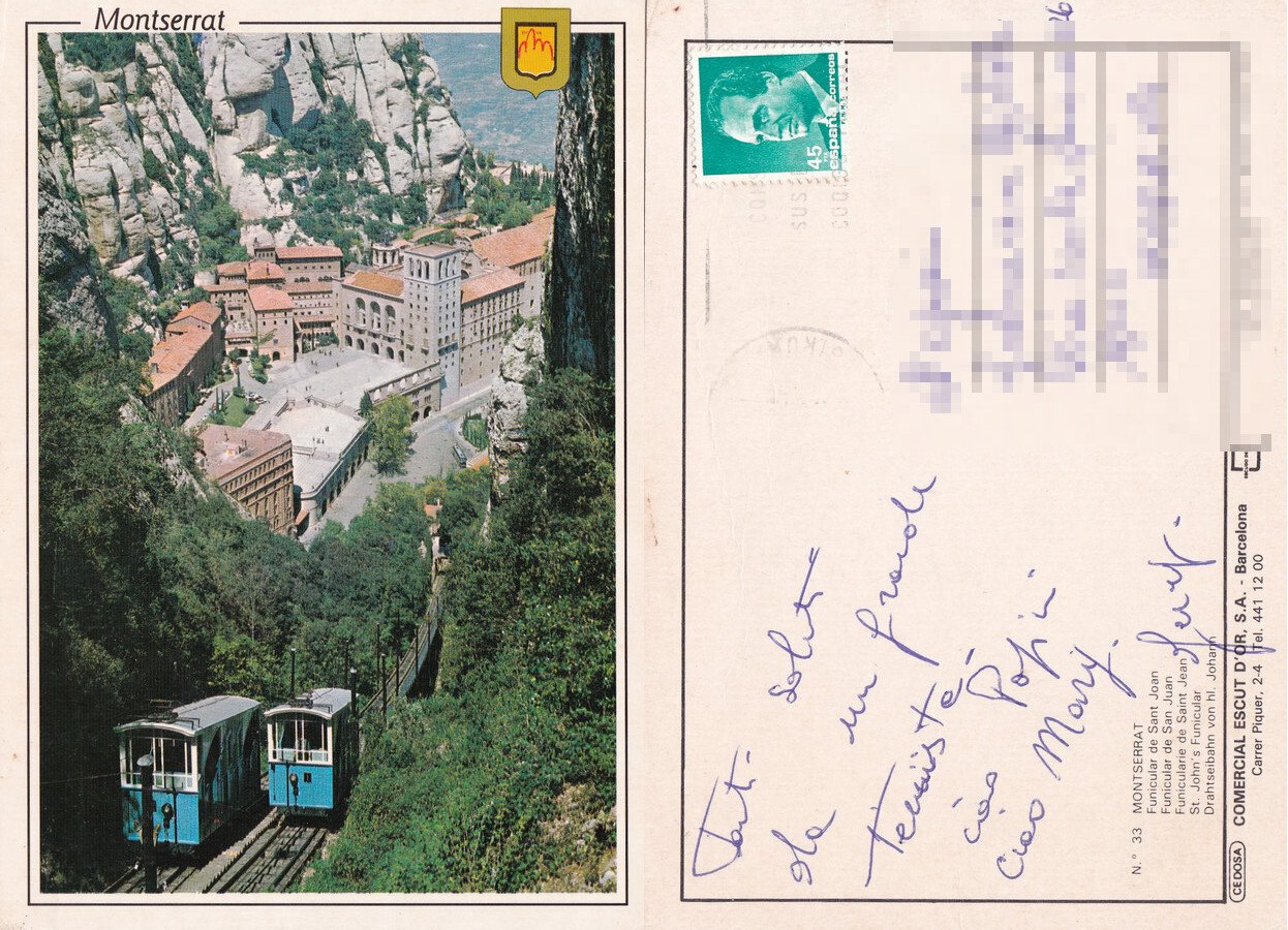 Montserrat. Funicular de Sant Joan. Viaggiata