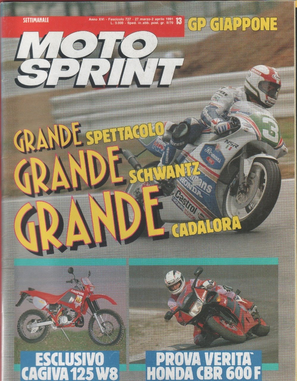 Moto sprint. n. 13- 1991. GP Giappone, grande spettacolo. Cagiva …