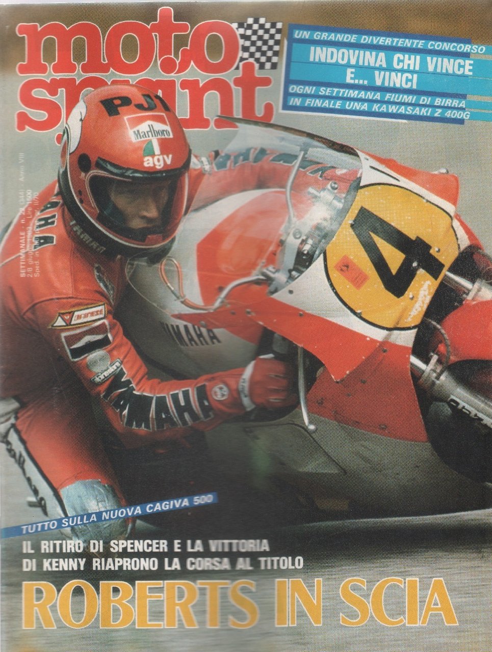 Moto sprint. n. 22 - 1983. Roberts in scia; Tutto …