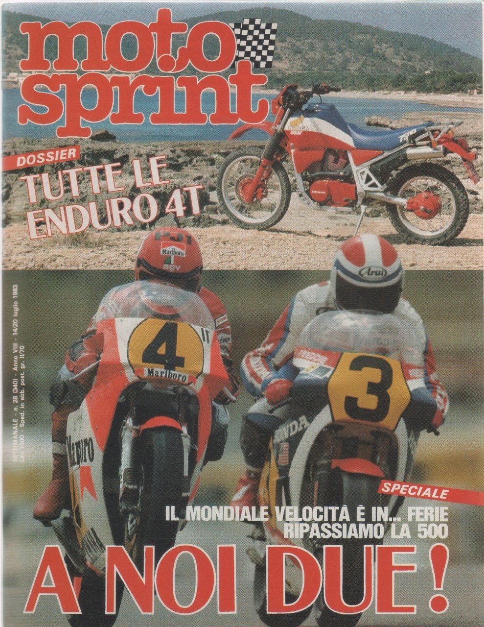 Moto sprint. n. 28 - 1983. Tutte le enduro 4T; …