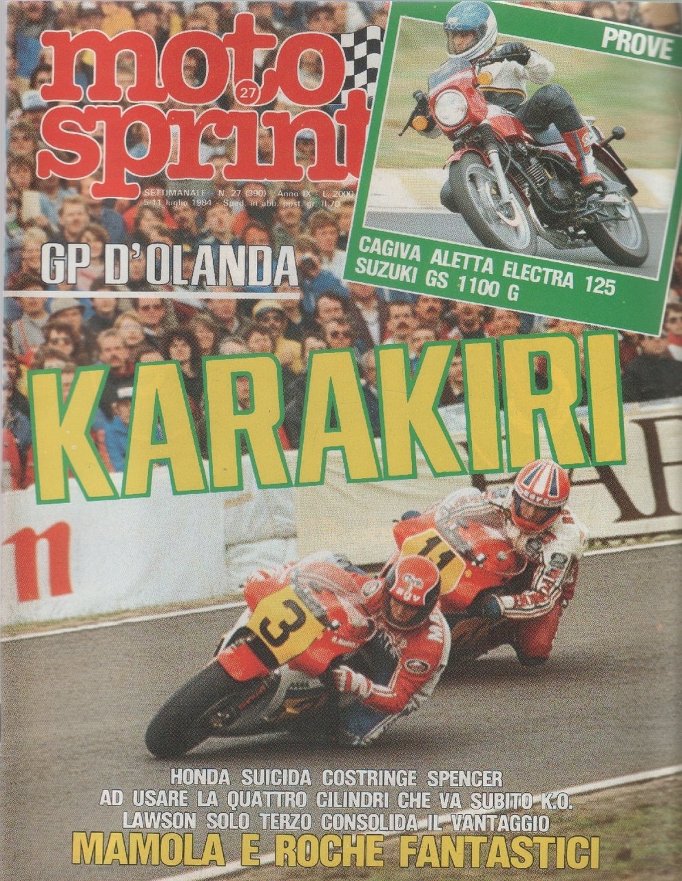 Moto sprint. n. 27 - 1984. Karakiri