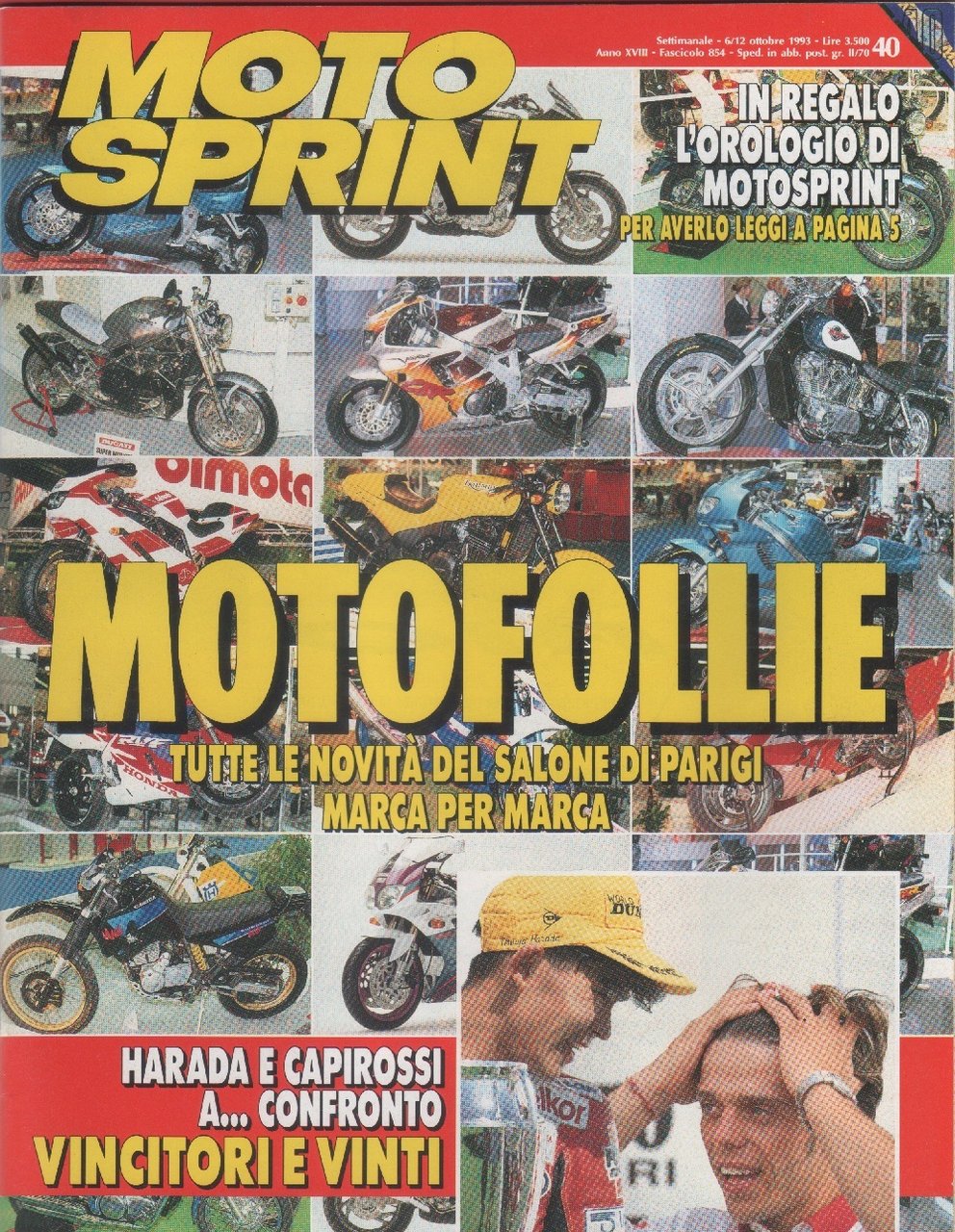 Moto sprint. n. 40 - 1993. Motofollie.. novità dal Salone … | Immagine principale