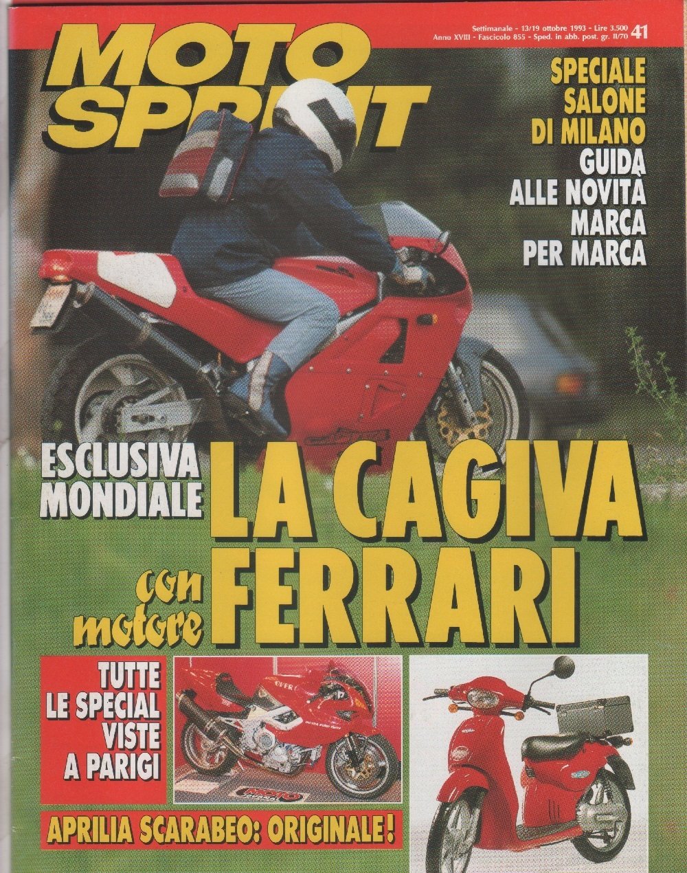 Moto sprint. n. 41 - 1993. La Cagiva con motore …