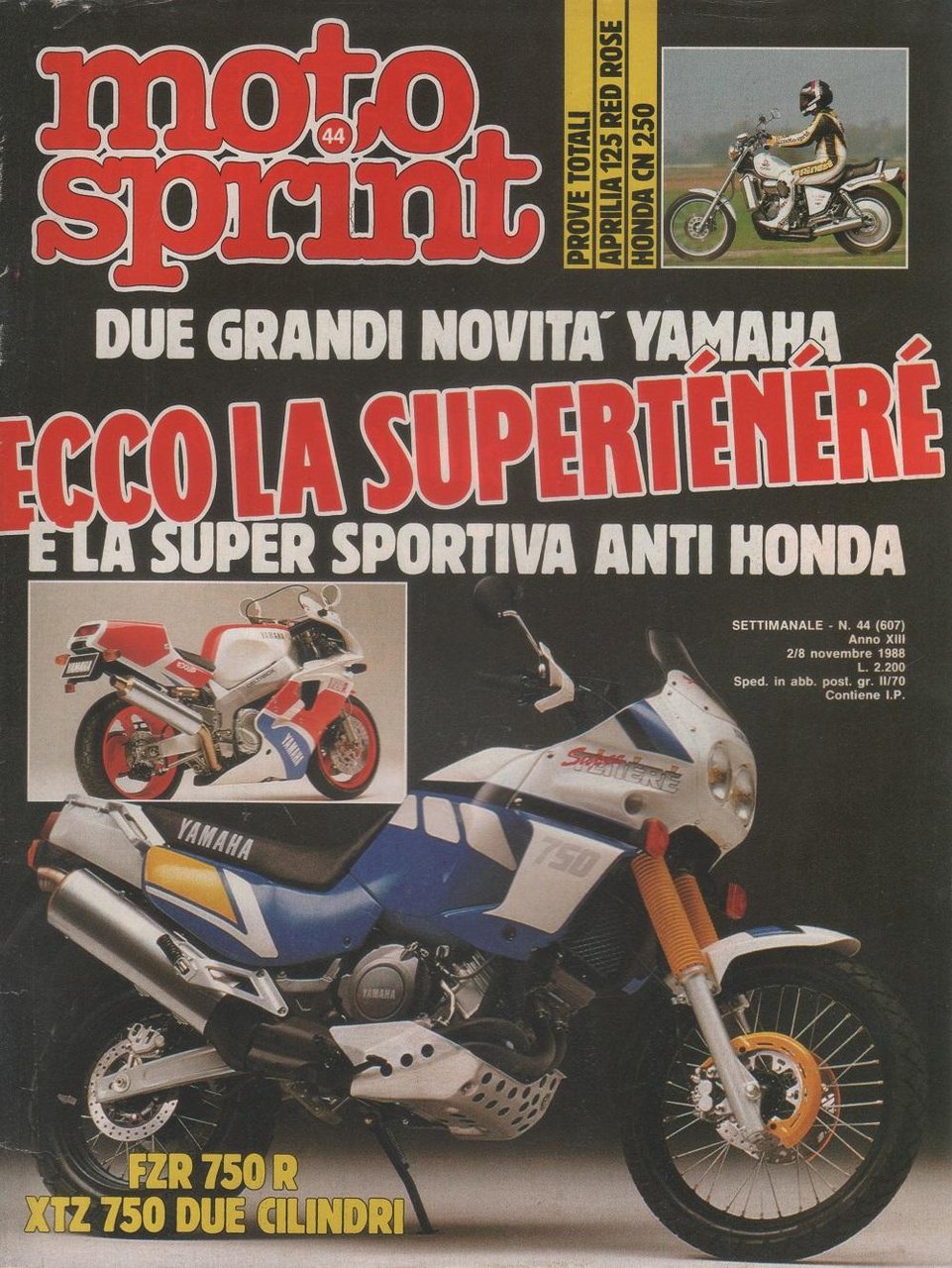 Moto sprint. n. 44-1988. Ecco la supertenere