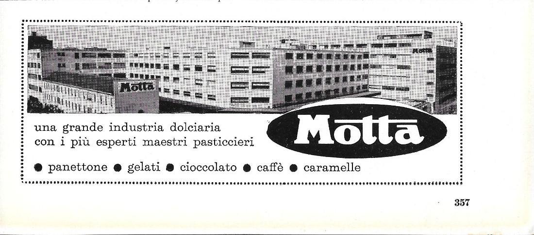 Motta industria dolciaria. Advertising 1963