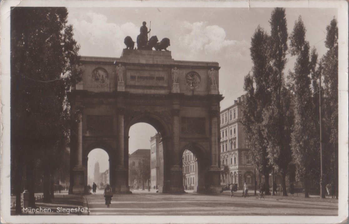 Munchen. Siegestor. Viaggiata 1939