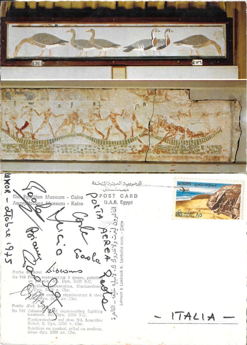 Museo Egizio del Cairo. Viaggiata 1975