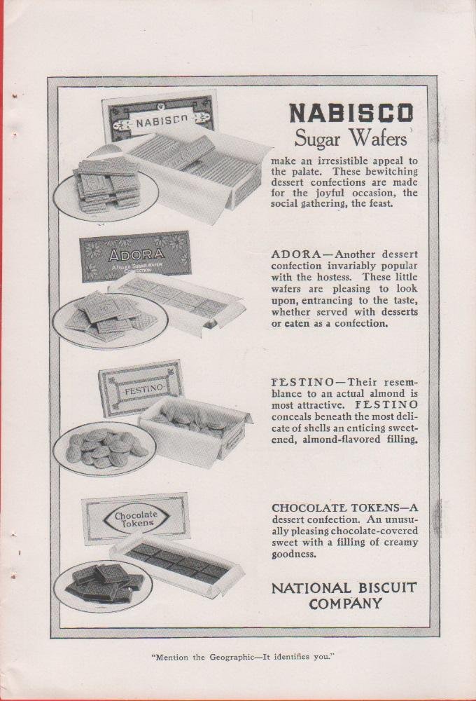 Nabisco Sugar Wafers. Pubblicità 1914