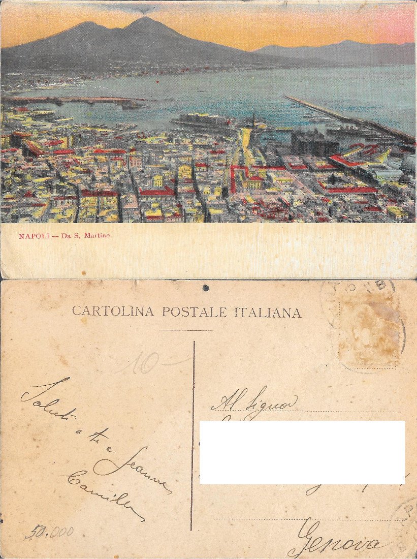 Napoli. Da S. Martino. Viaggiata