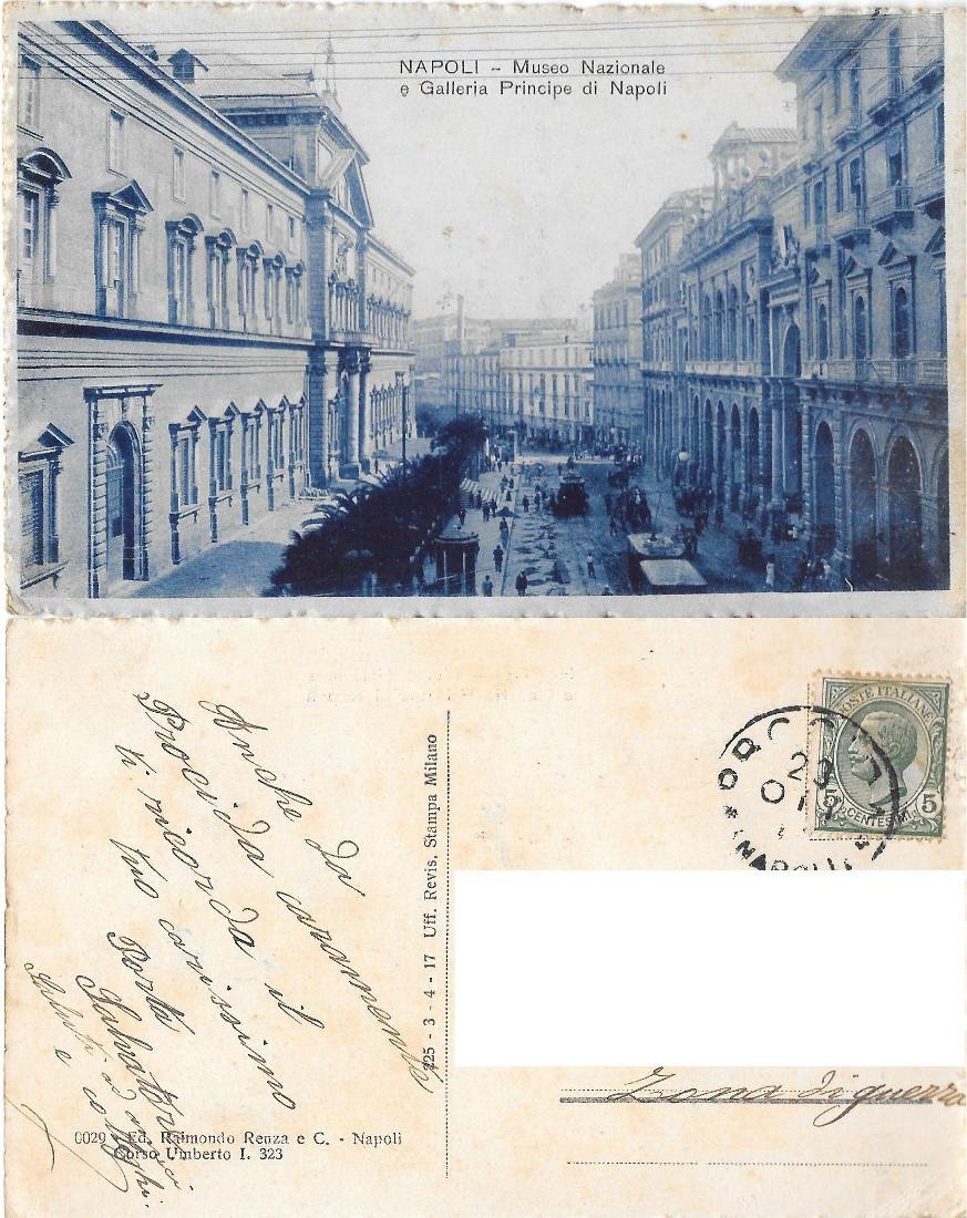 Napoli. Museo Nazionale e Galleria Principe di Napoli. Viaggiata 1918