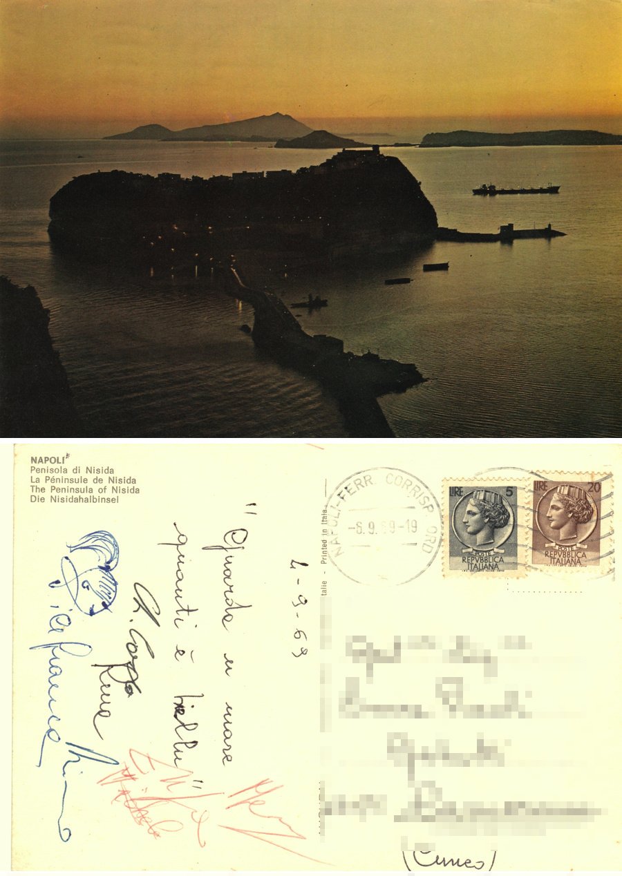 Napoli. Penisola di Nisida. Viaggiata 1969 | Immagine principale