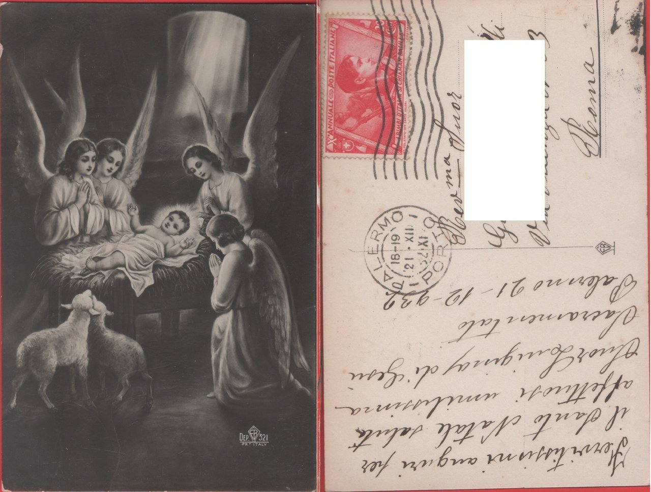 Natale. Natività. Viaggiata 1932