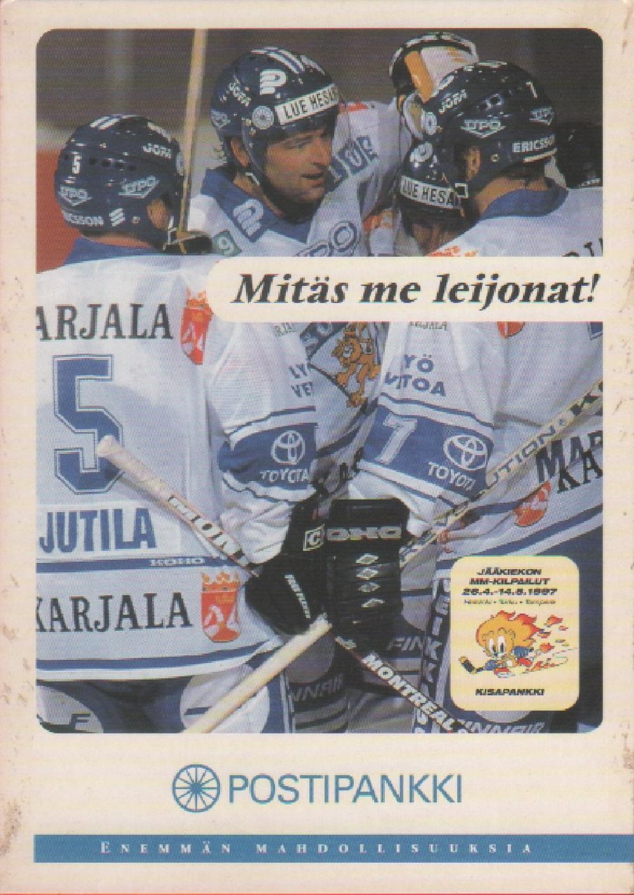 Nazionale Filandese di hockey su ghiaccio mondiali 97. Non viaggiata