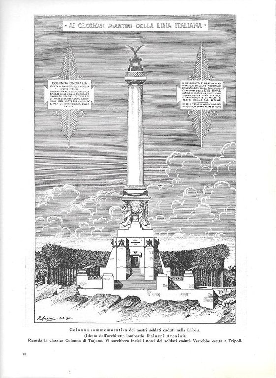 Nell'Egeo, rifornimento torpediniere / Progetto colonna caduti in Libia. Stampa …