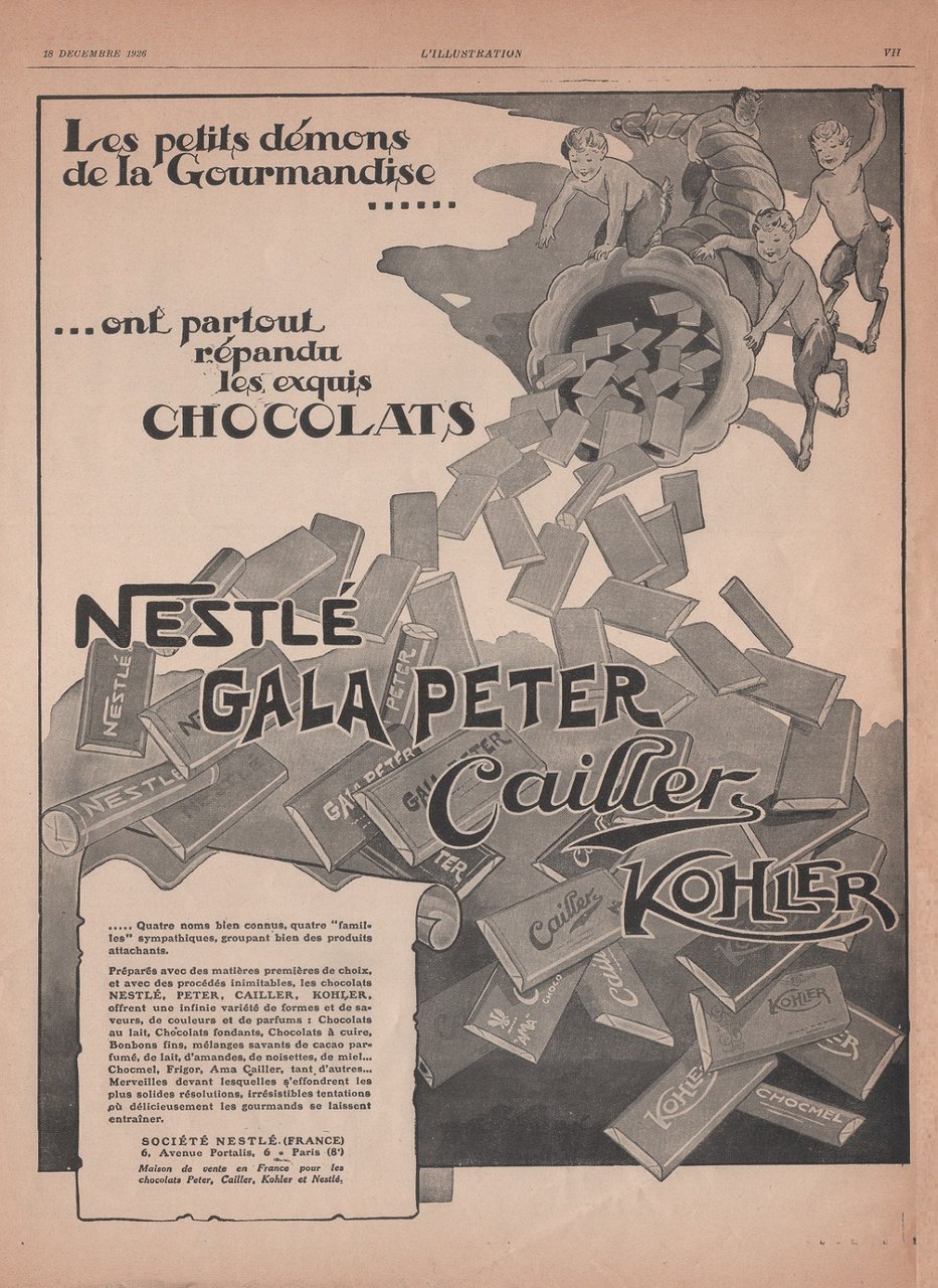 Nestlé. Advertising 1926