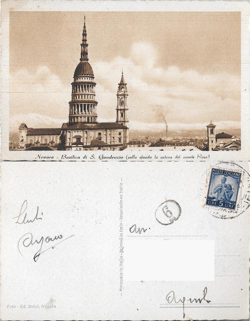 Novara. Basilica di S. Gaudenzio. Sullo sfondo la catena del …