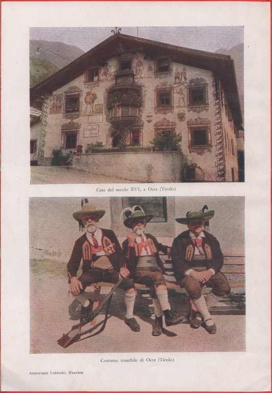 Oetz (Tirolo): Alunni, Casa del XVI sec., Costume maschile. Immagine …