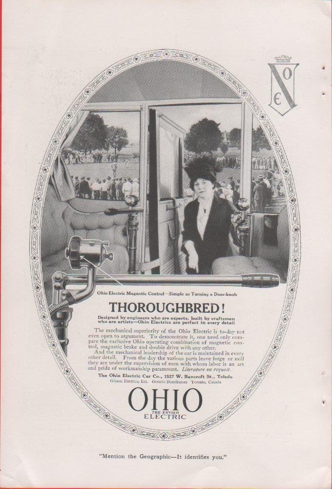 Ohio. The Evied Electric. Pubblicità 1914