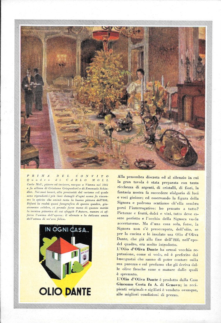 Olio Dante - Advertising 1939
