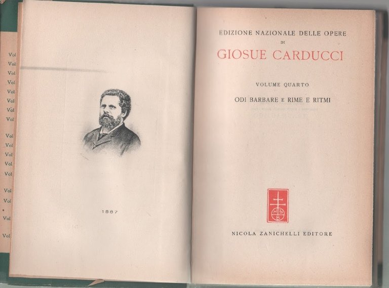 Opere. IV. Odi barbare e Rime e ritmi- Giosue Carducci