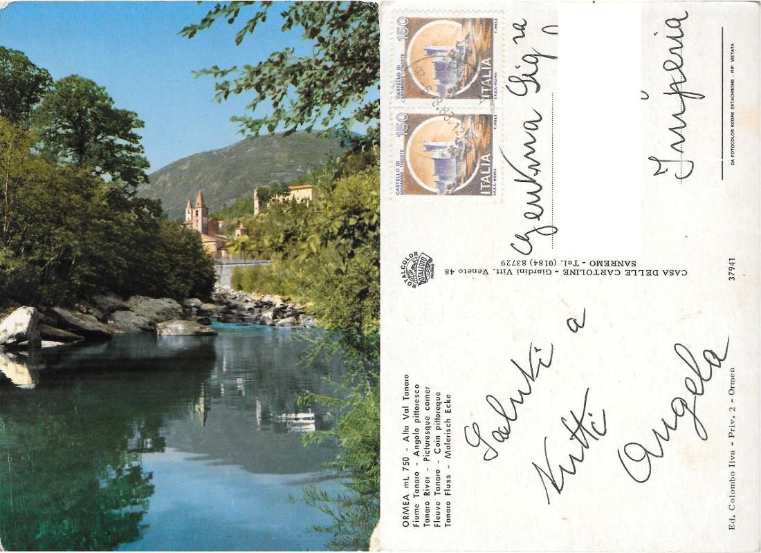 Ormea (CN). Fiume Tanaro. Angolo pittoresco. Viaggiata