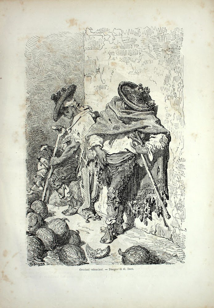 Ortolani valeciani (Spagna). Stampa 1864