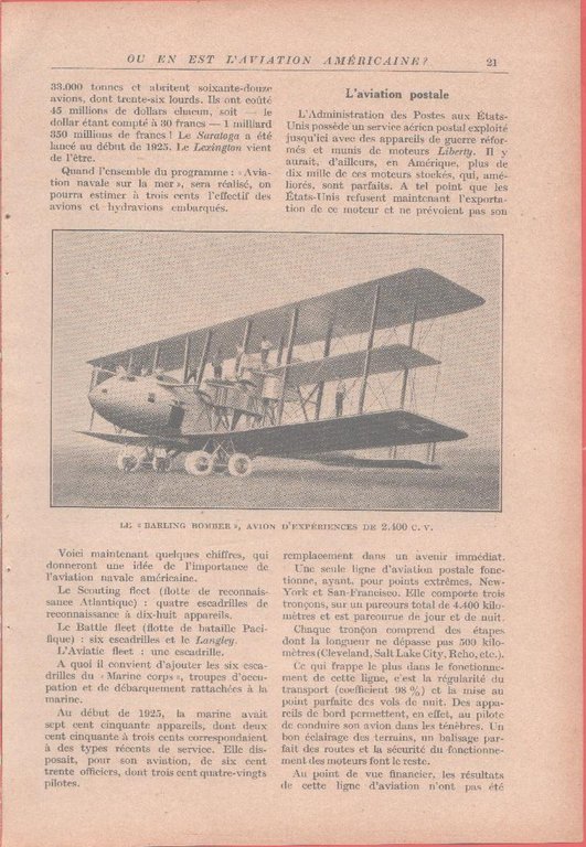 Où en est l'aviation eméricaine?. Stampa 1926