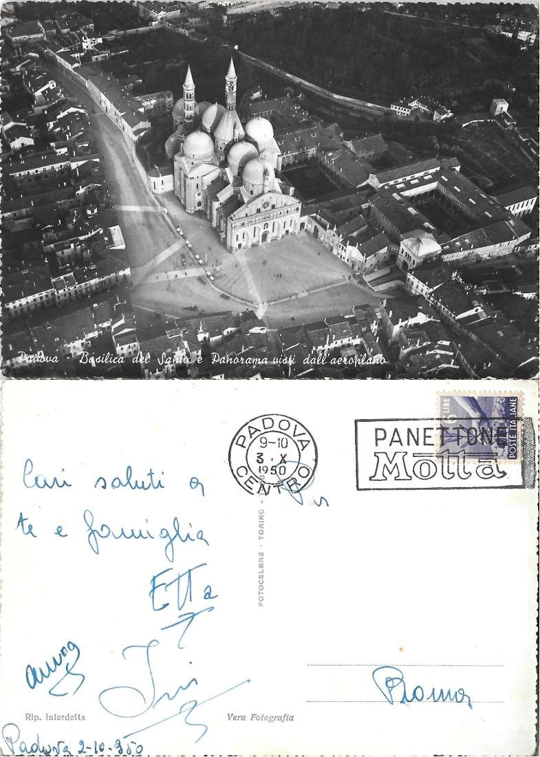 Padova, Basilica del Santo. Viaggiata 1950