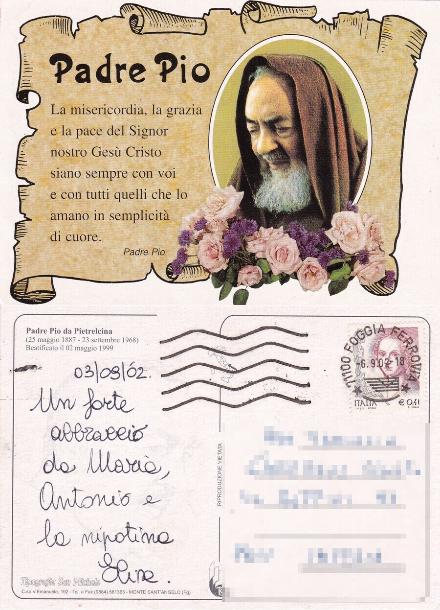 Padre Pio da Pietralcina - Viaggiata 2002