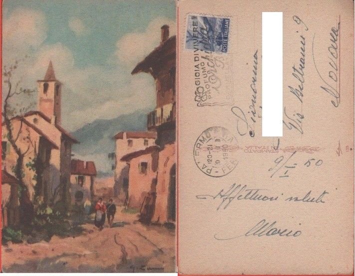Paesaggio. Viaggiata 1950