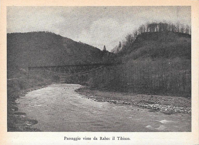 Paesaggio visto da Raho, il Tibisco (Ungheria). Stampa 1934