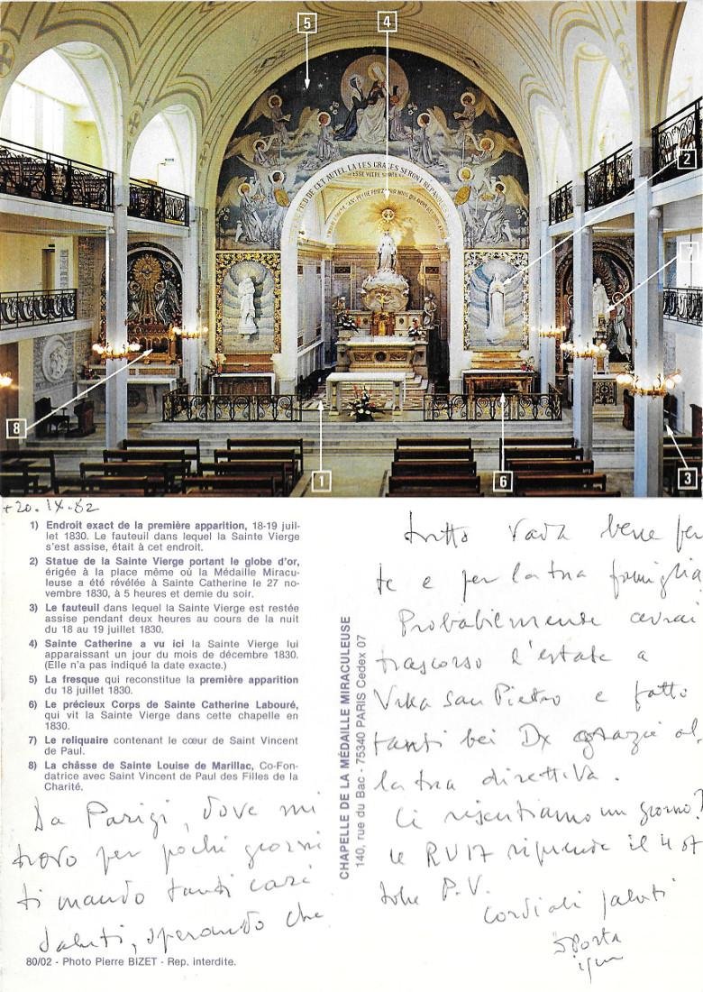 Paigi. Chapelle de la Medaille Miraculeuse. Viaggiata 1982