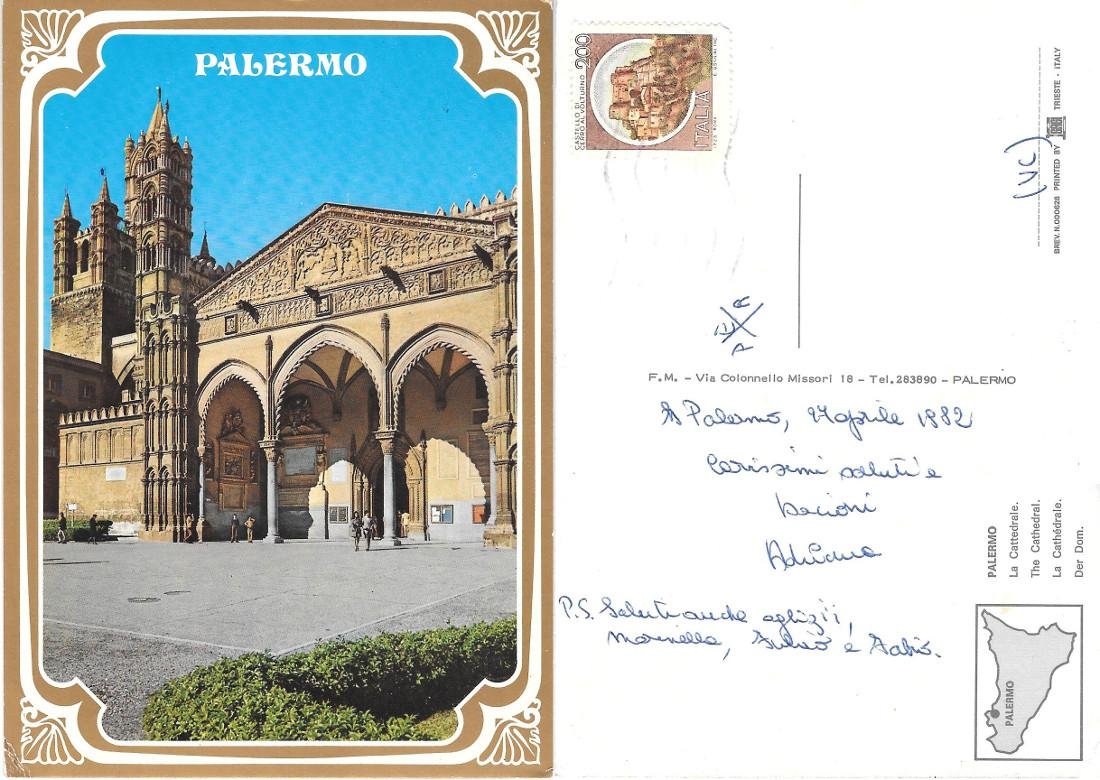 Palermo. La Cattedrale. Viaggiata 1982