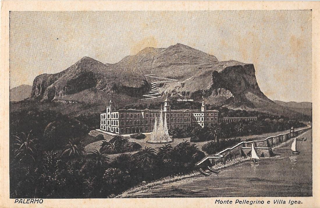 Palermo. Monte Pellegrino e Villa Igea. Non viaggiata, originale