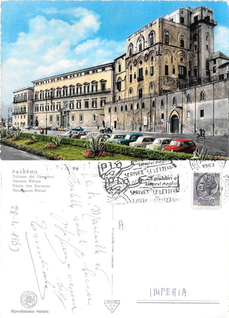 Palermo. Palazzo dei Normanni. Viaggiata 1963