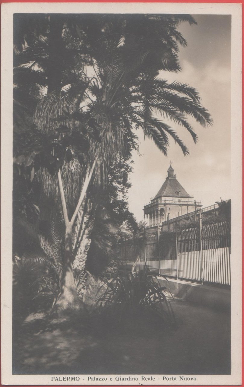 Palermo. Palazzo e Giardino Reale. Non viaggiata. Fotografica, originale d'epoca