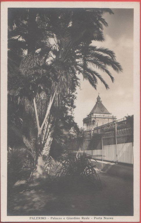 Palermo. Palazzo e Giardino Reale. Non viaggiata. Fotografica, originale d'epoca