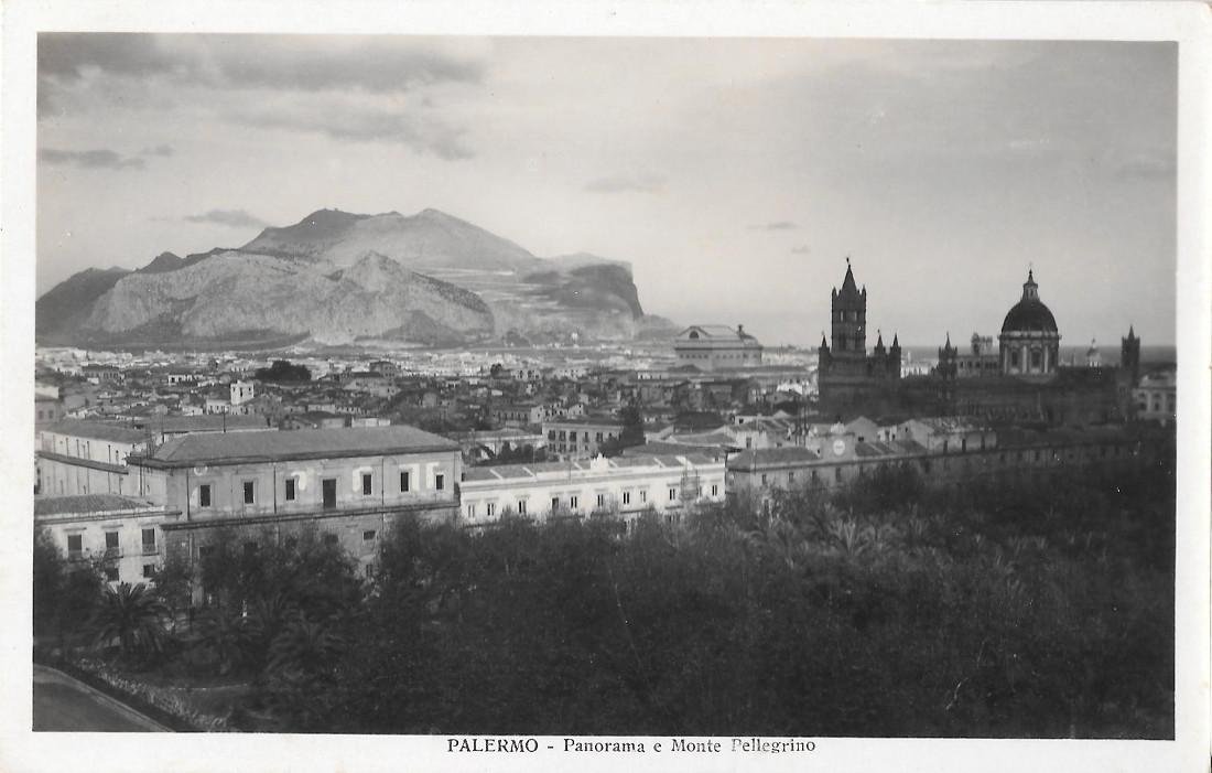 Palermo. Panorama e Monte Pellegrino. Non viaggiata, originale