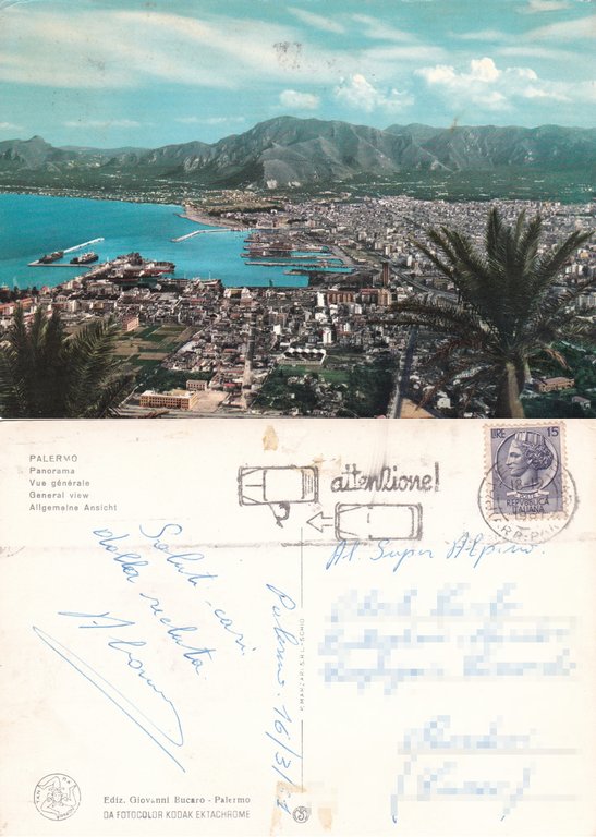 Palermo. Panorama. Viaggiata 1961