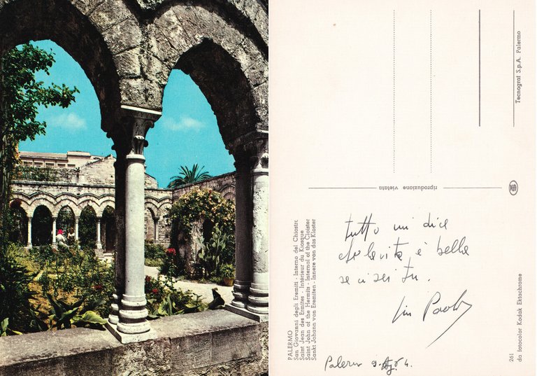 Palermo. S. Giovanni degli Eremiti. Interno del Chiostro.  Non viaggiata